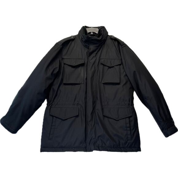 TOWNE By London Fog Field Coat Men's Size L Black Insulated Jacket NWOT - Picture 1 of 16